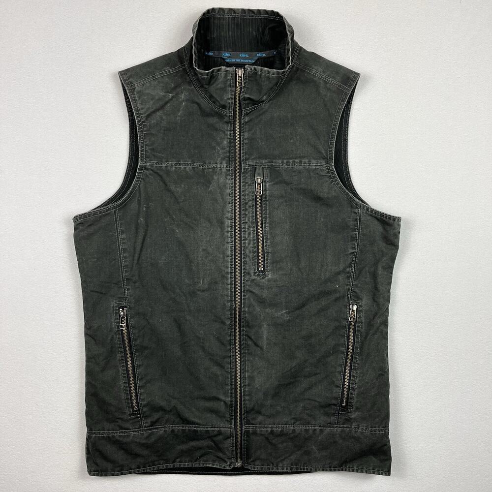 Kuhl Burr Vest Mens Size Medium Brown Full Zip Canvas Vintage Patina Dye